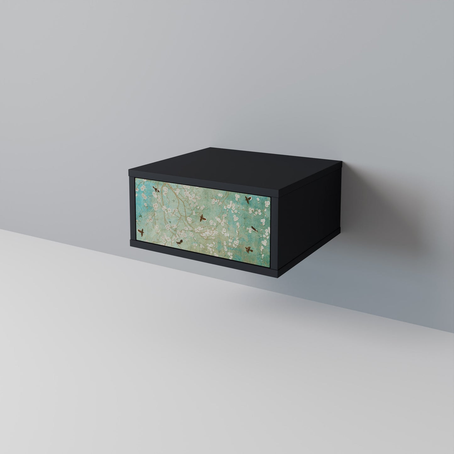 BLOOMING CHARM Comodino in Finitura Nera