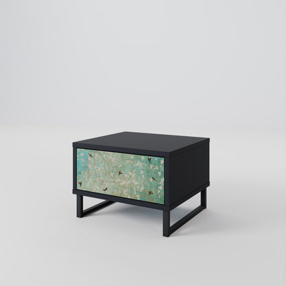 BLOOMING CHARM Comodino in Finitura Nera