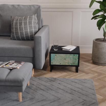 BLOOMING CHARM Comodino in Finitura Nera