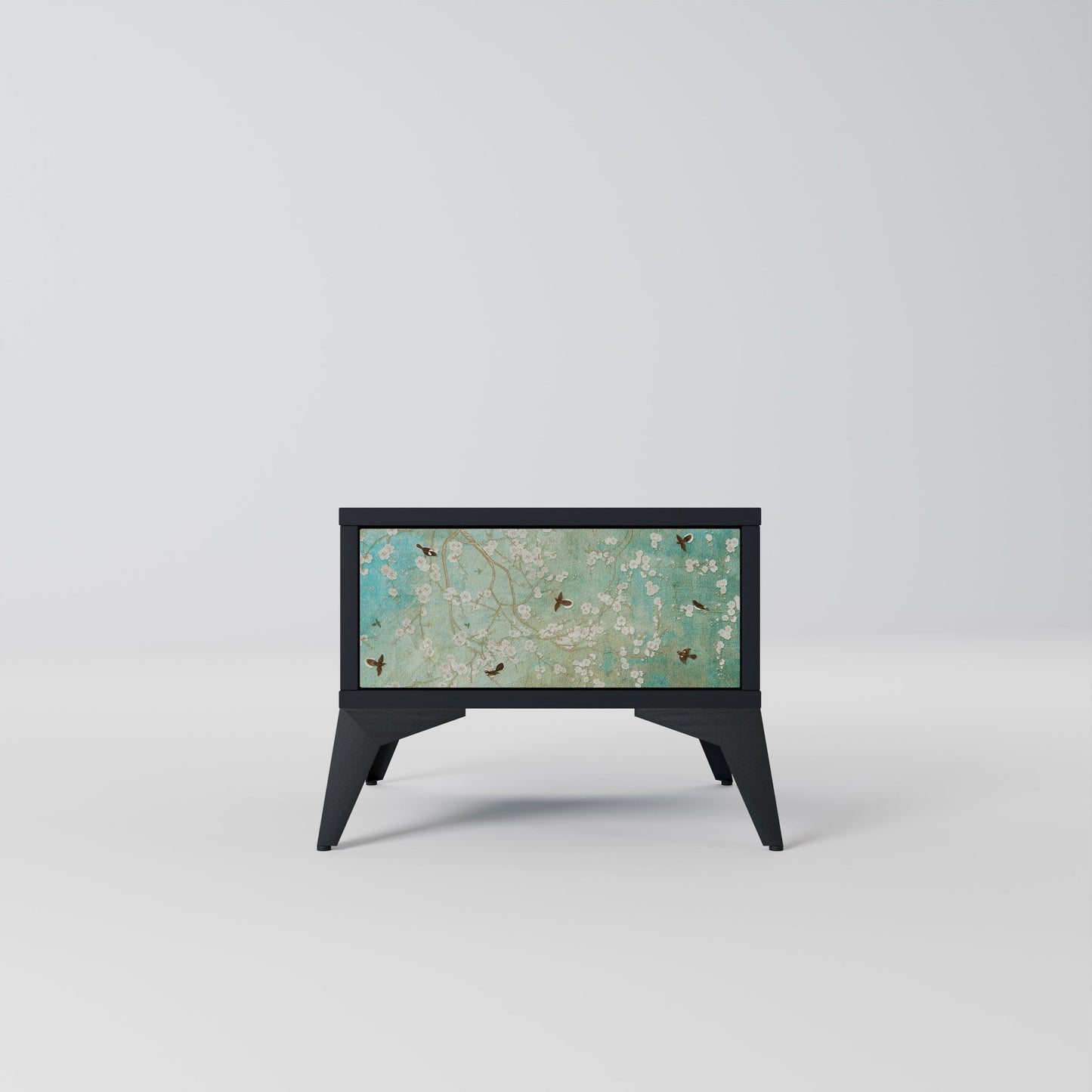 BLOOMING CHARM Comodino in Finitura Nera