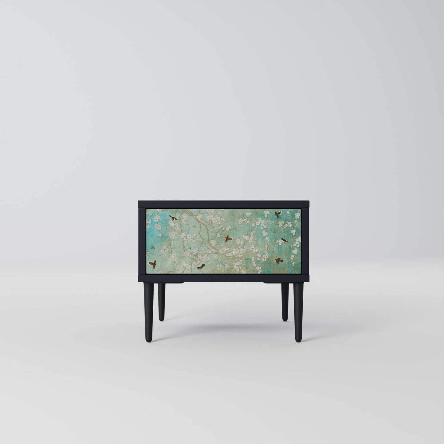 BLOOMING CHARM Comodino in Finitura Nera