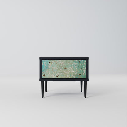 BLOOMING CHARM Comodino in Finitura Nera