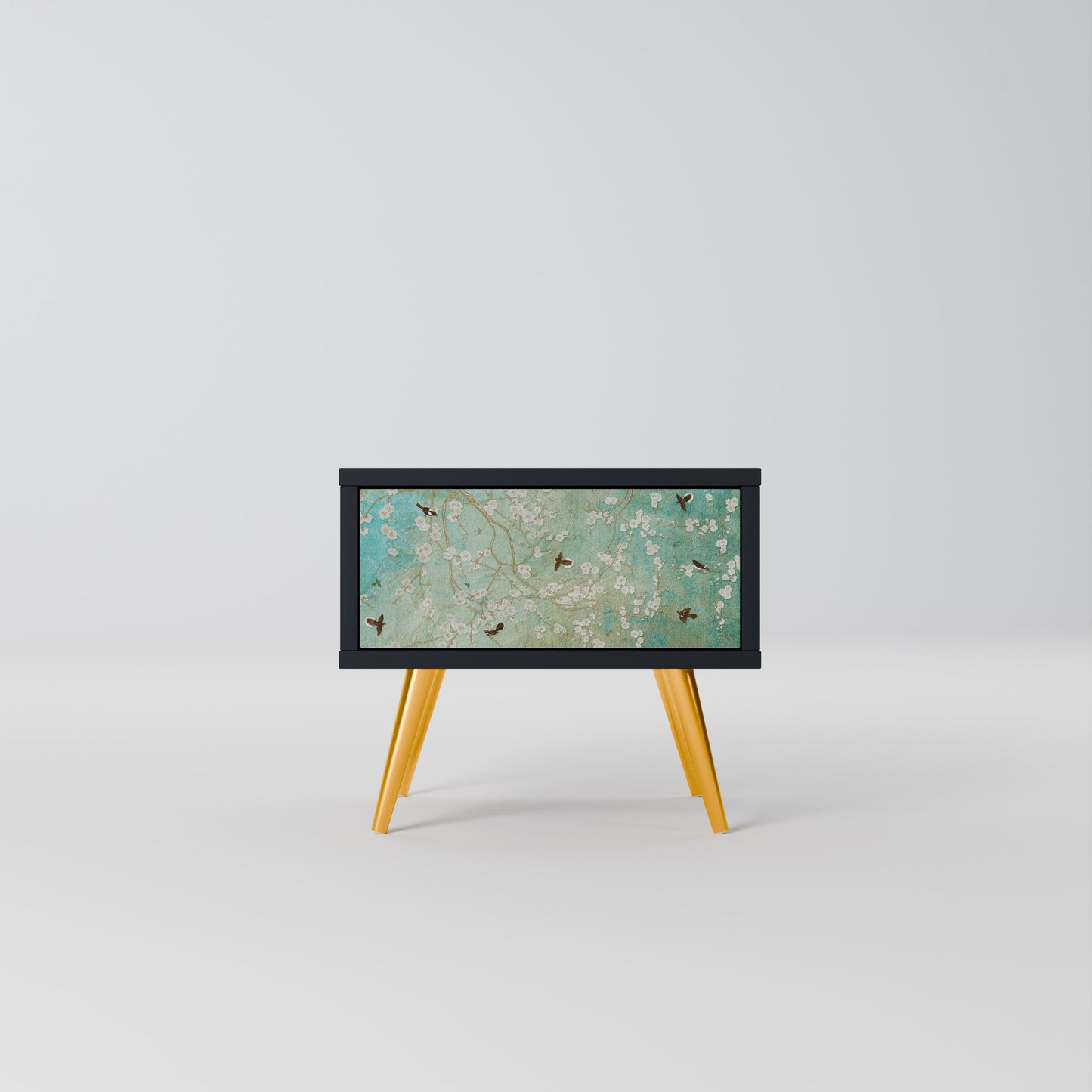 BLOOMING CHARM Comodino in Finitura Nera