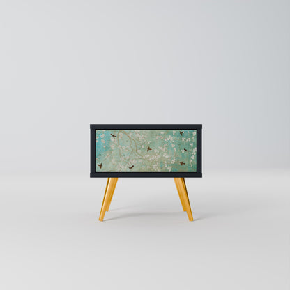 BLOOMING CHARM Comodino in Finitura Nera