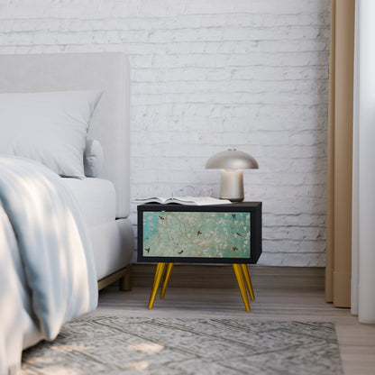 BLOOMING CHARM Comodino in Finitura Nera