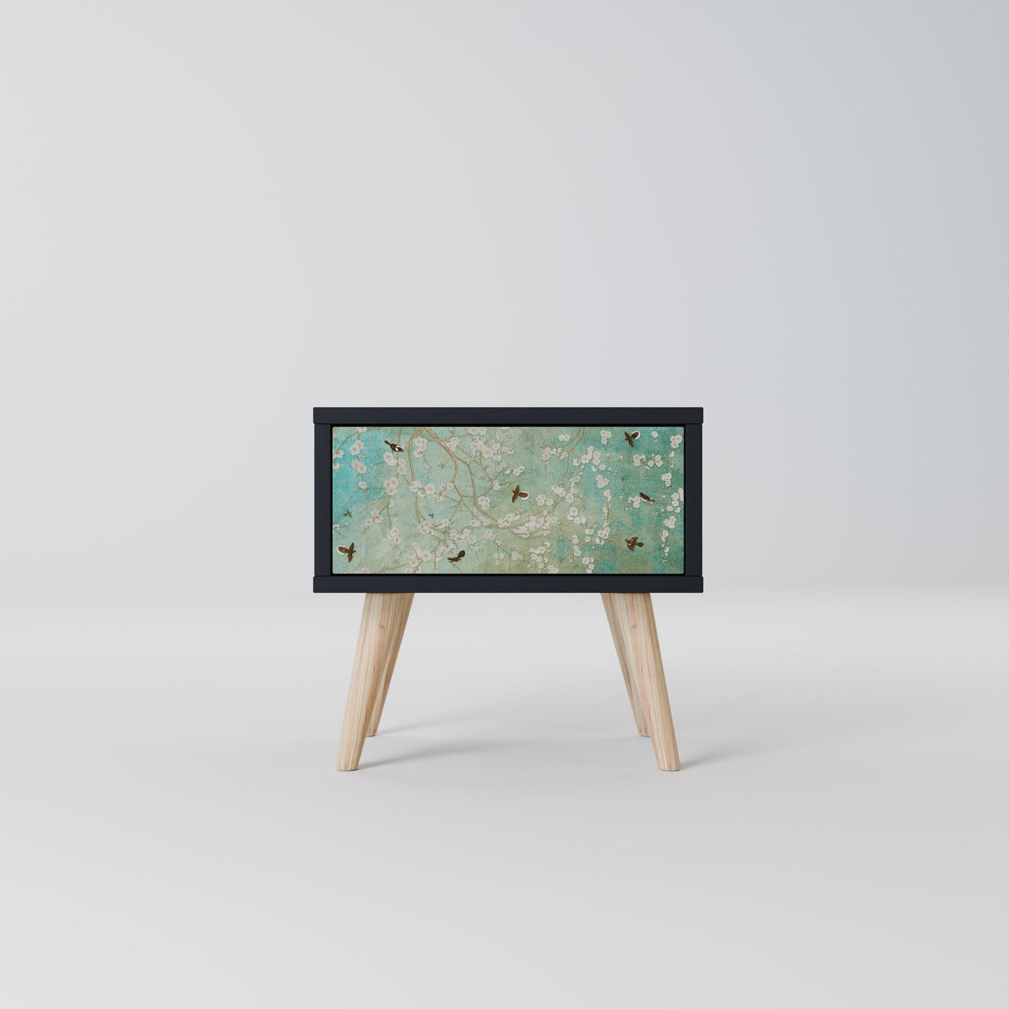 BLOOMING CHARM Comodino in Finitura Nera