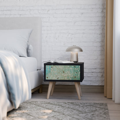 BLOOMING CHARM Comodino in Finitura Nera