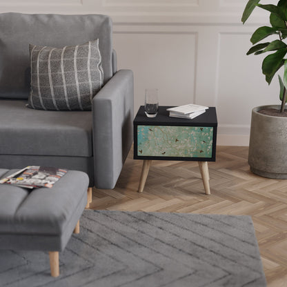BLOOMING CHARM Comodino in Finitura Nera