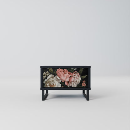 LUSH ELEGANCE Comodino in Finitura Nera