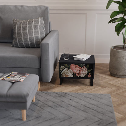 LUSH ELEGANCE Comodino in Finitura Nera