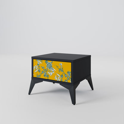 YELLOW CHINOISERIE Comodino in Finitura Nera