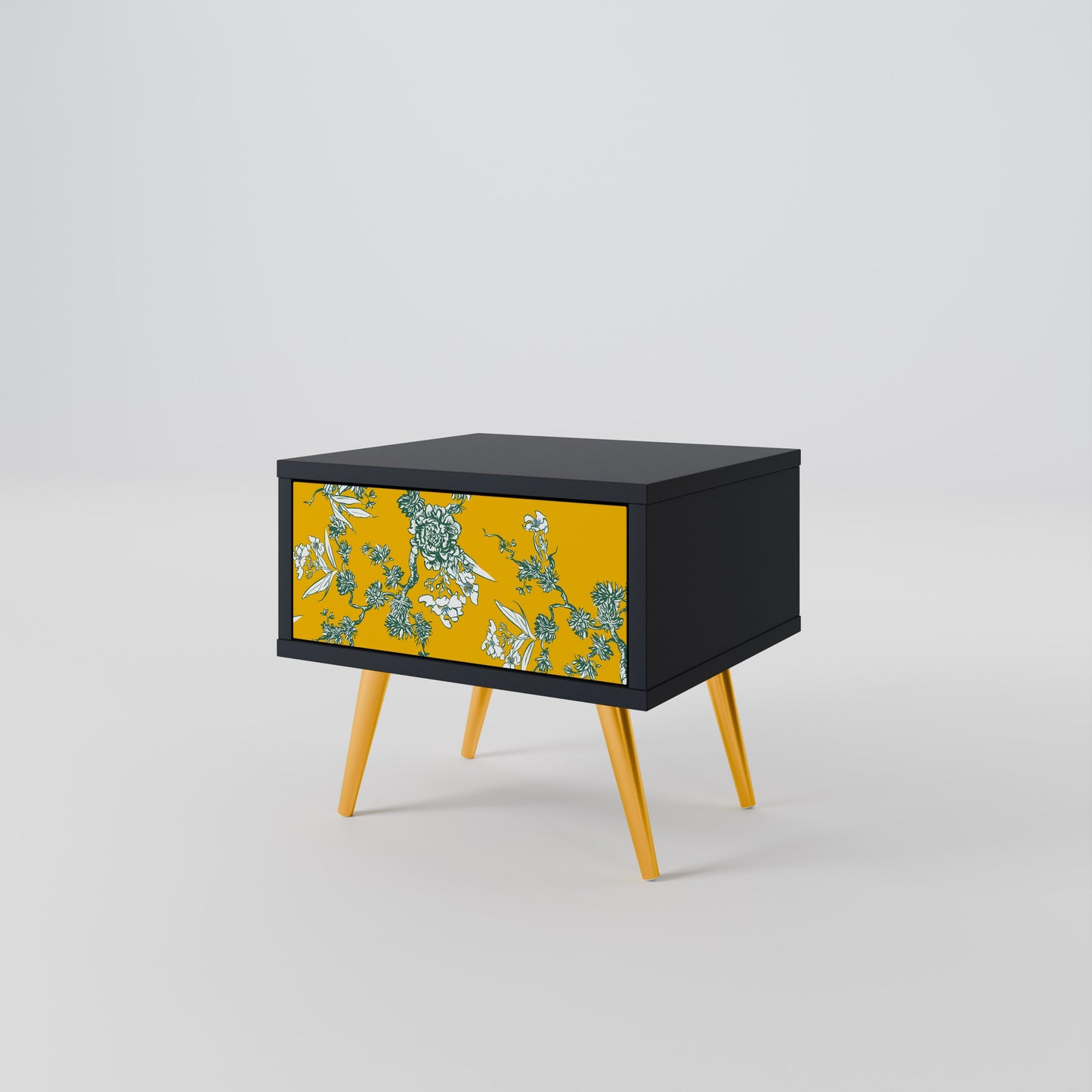 YELLOW CHINOISERIE Comodino in Finitura Nera