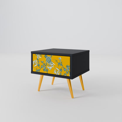 YELLOW CHINOISERIE Comodino in Finitura Nera