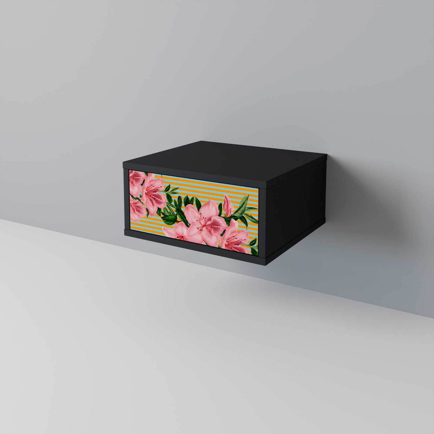 FRAGILE BEAUTY Comodino in Finitura Nera