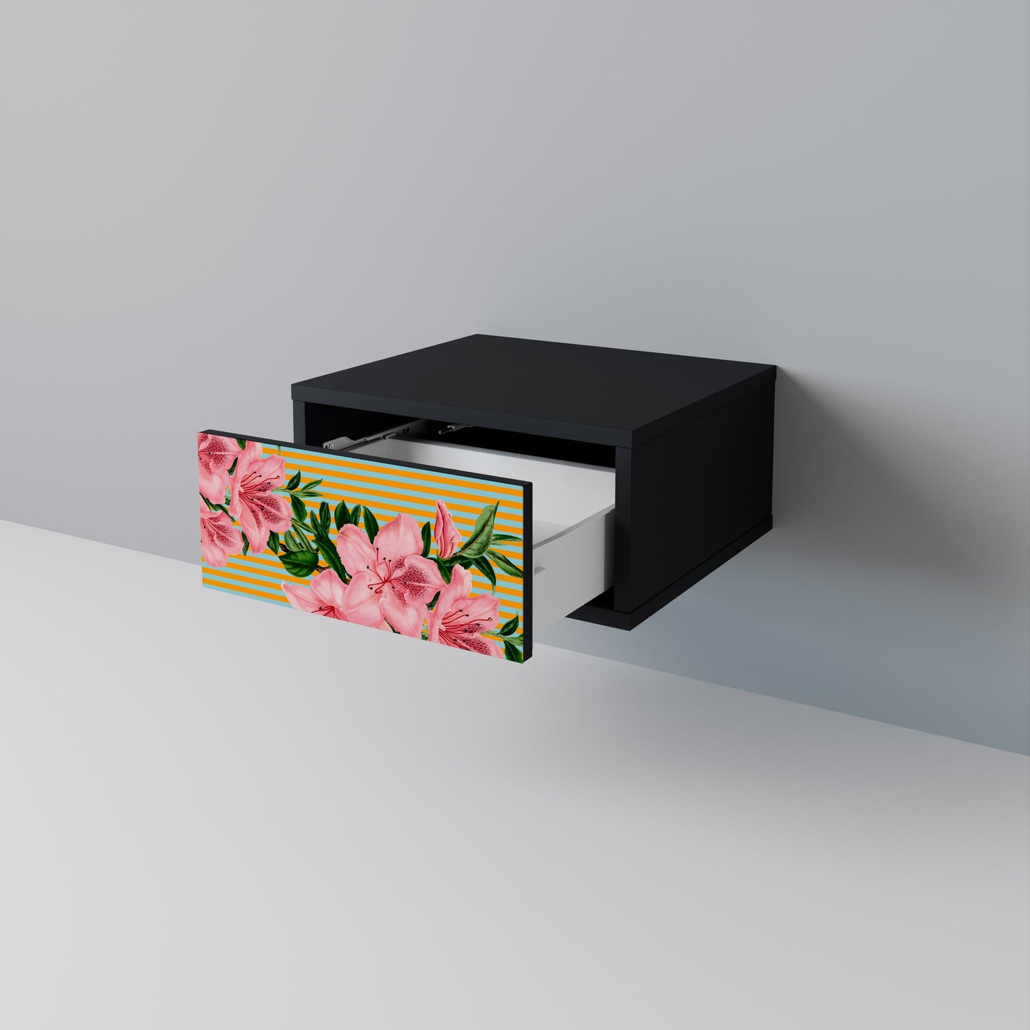 FRAGILE BEAUTY Comodino in Finitura Nera