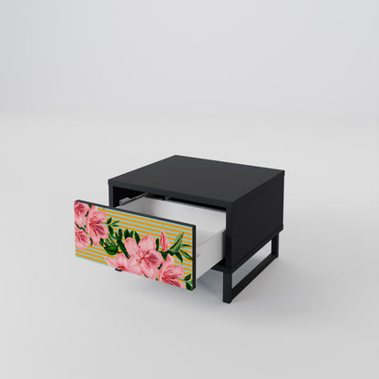 FRAGILE BEAUTY Comodino in Finitura Nera