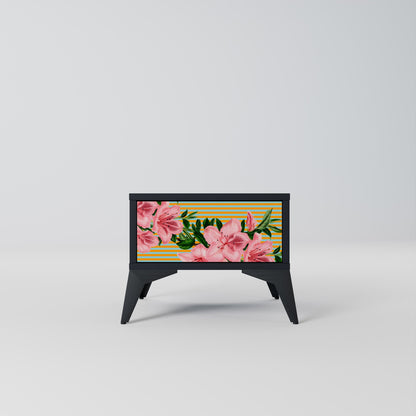 FRAGILE BEAUTY Comodino in Finitura Nera