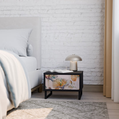 SOFTEN POPPY Comodino in Finitura Nera