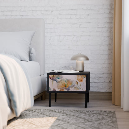 SOFTEN POPPY Comodino in Finitura Nera