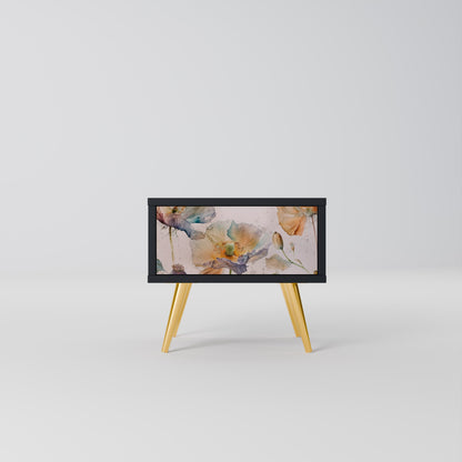 SOFTEN POPPY Comodino in Finitura Nera