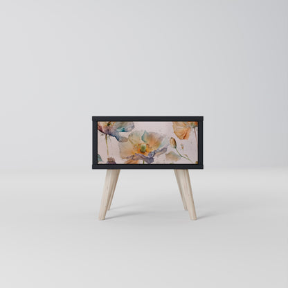 SOFTEN POPPY Comodino in Finitura Nera