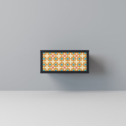 FLORAL DECOR Comodino in Finitura Nera