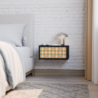 FLORAL DECOR Comodino in Finitura Nera