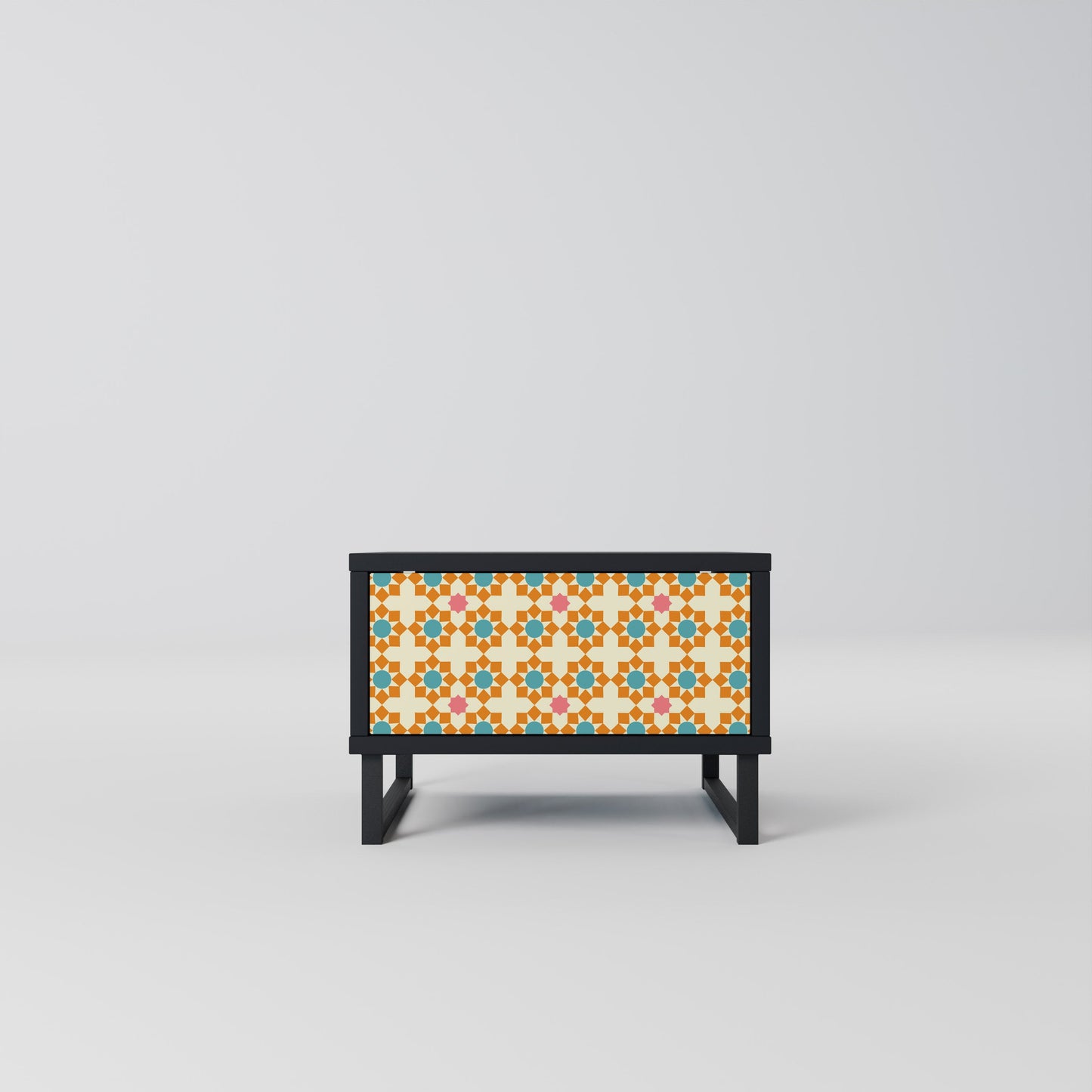 FLORAL DECOR Comodino in Finitura Nera