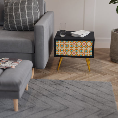 FLORAL DECOR Comodino in Finitura Nera