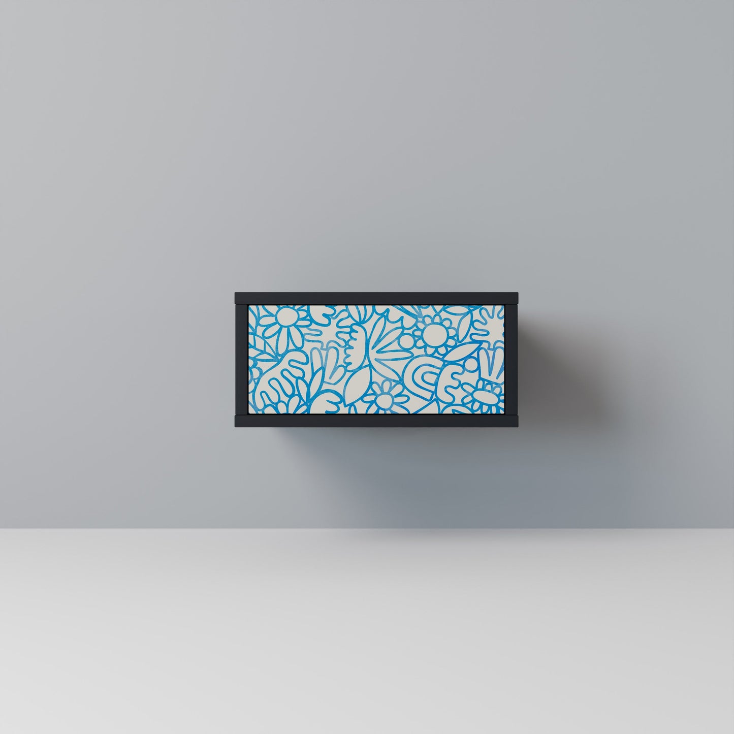 BLOOMY MORNING Comodino in Finitura Nera