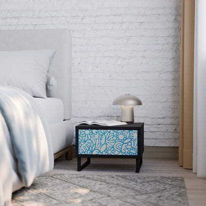 BLOOMY MORNING Comodino in Finitura Nera