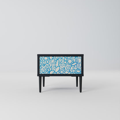 BLOOMY MORNING Comodino in Finitura Nera