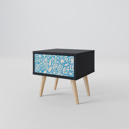 BLOOMY MORNING Comodino in Finitura Nera