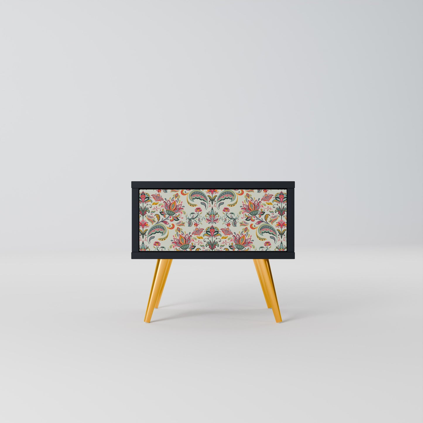 ORGANIC FOLKLORE Comodino in Finitura Nera