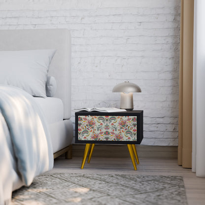 ORGANIC FOLKLORE Comodino in Finitura Nera