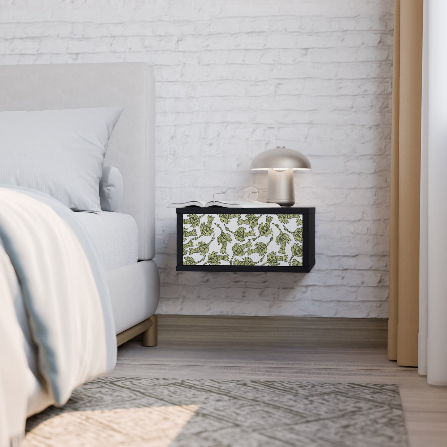 SEEDLING SONGBIRD Nightstand in Black Finish