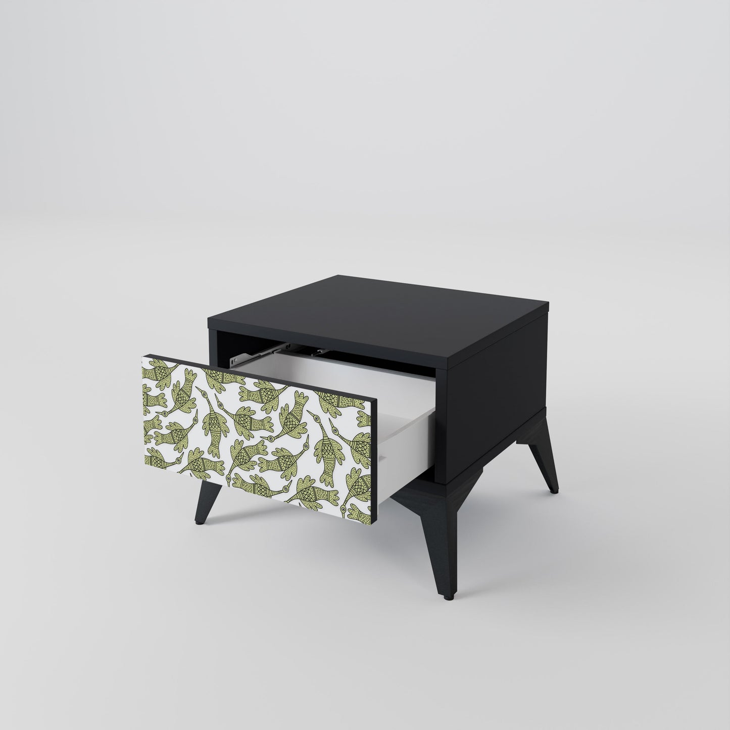 SEEDLING SONGBIRD Nightstand in Black Finish