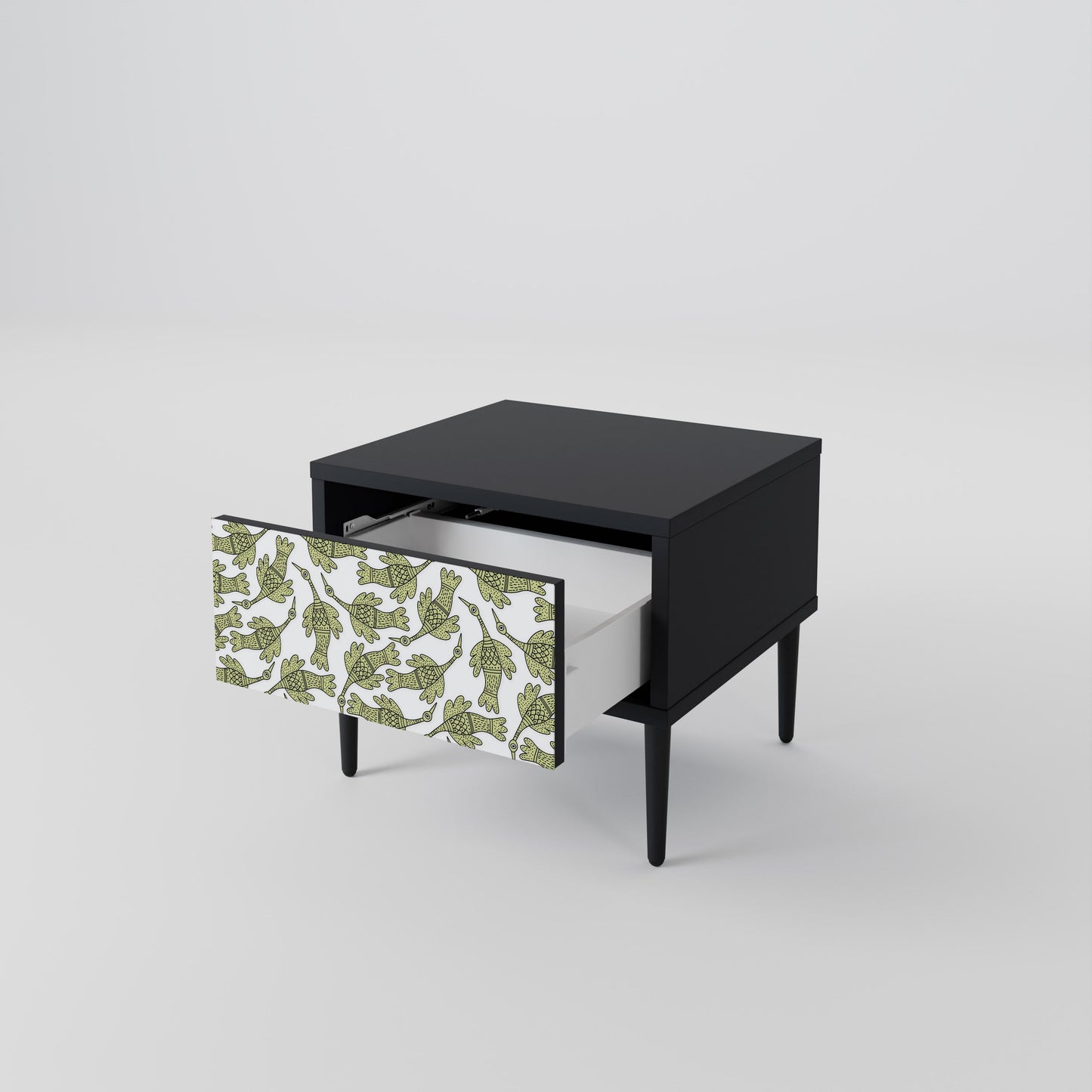 SEEDLING SONGBIRD Nightstand in Black Finish