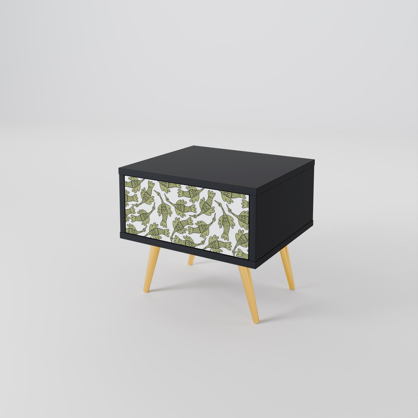 SEEDLING SONGBIRD Nightstand in Black Finish