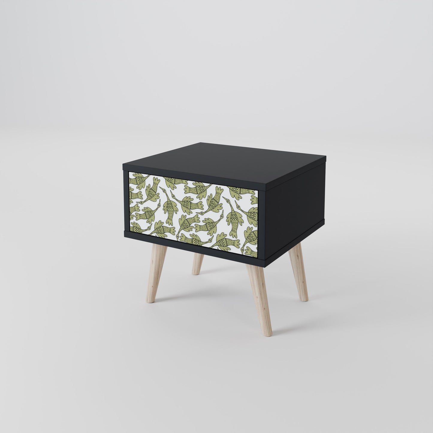 SEEDLING SONGBIRD Nightstand in Black Finish