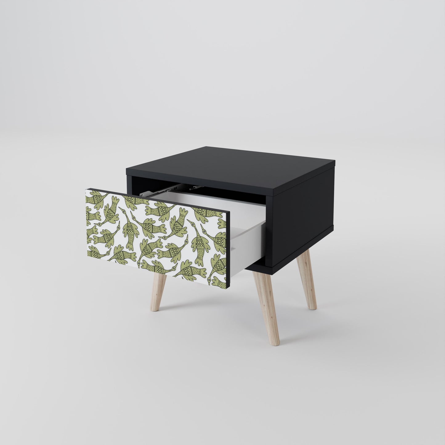 SEEDLING SONGBIRD Nightstand in Black Finish