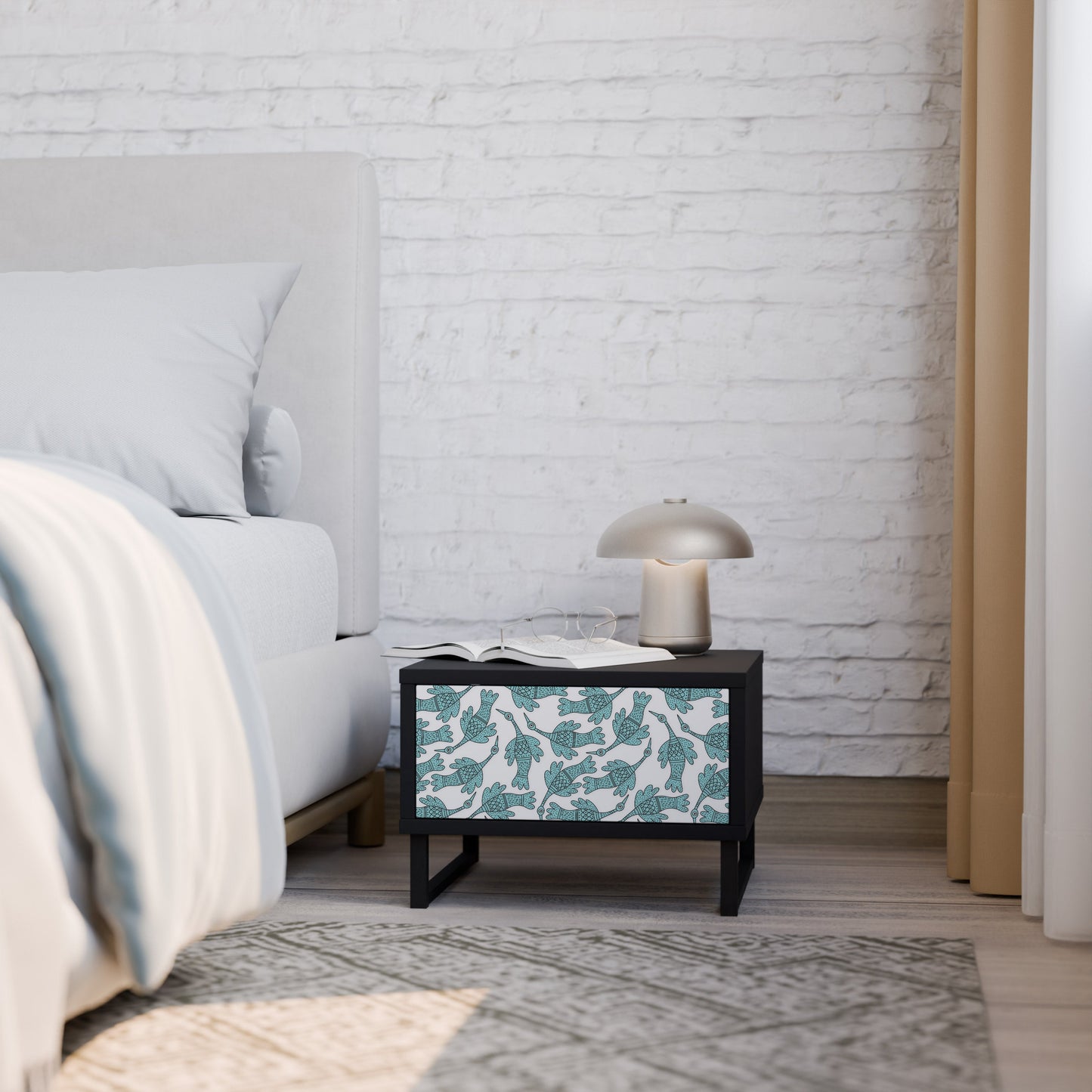 WATERSPOUT SONGIBIRD Comodino in Finitura Nera