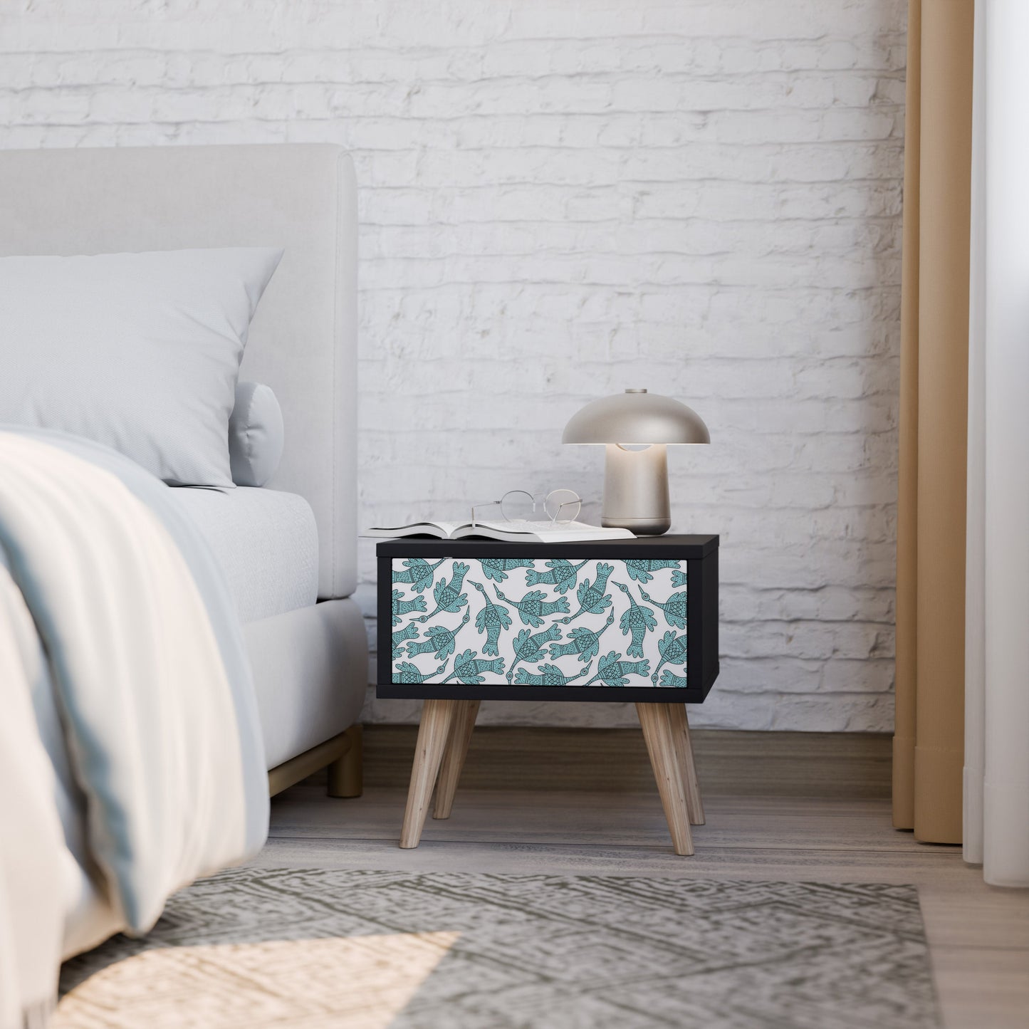 WATERSPOUT SONGIBIRD Comodino in Finitura Nera