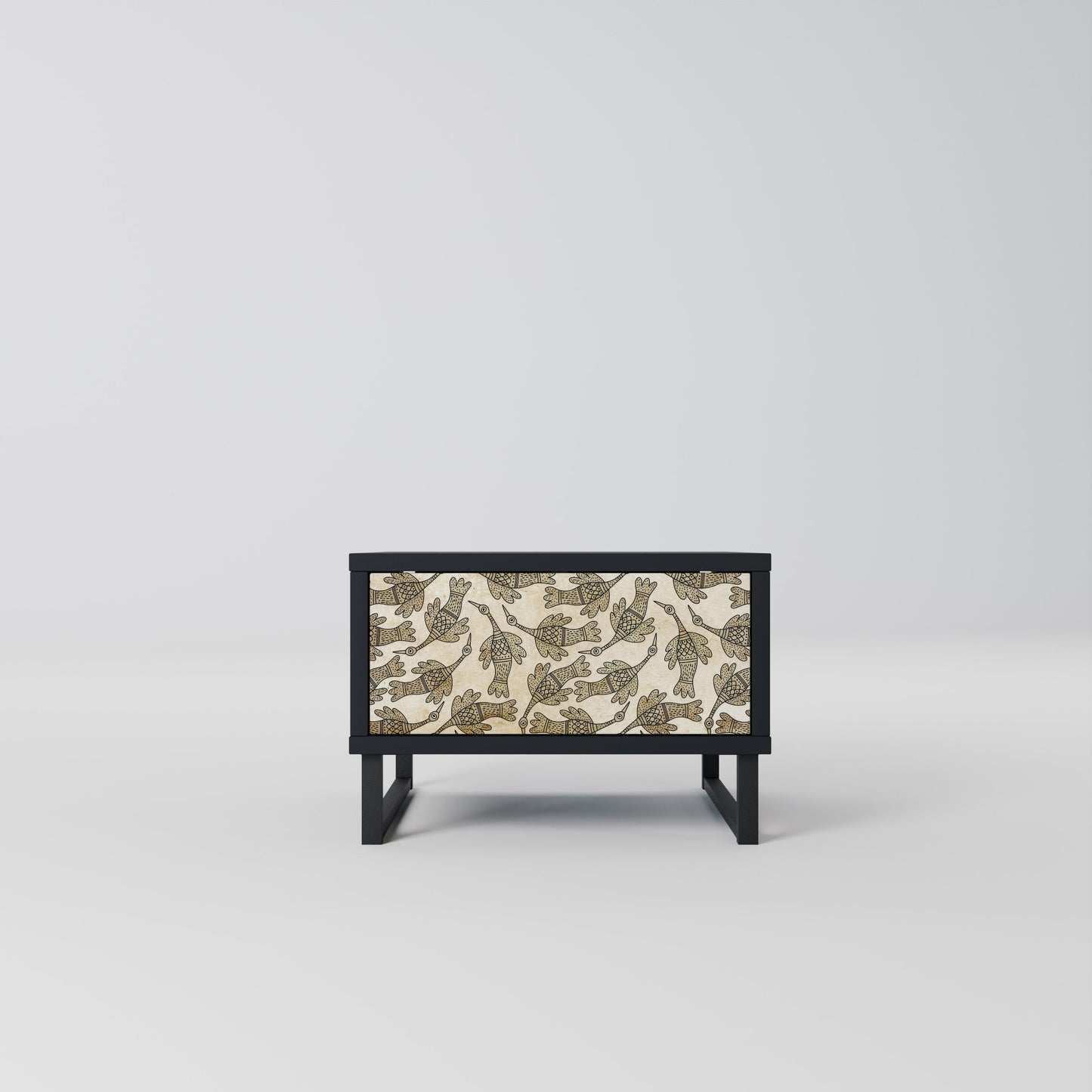 ALMONDINE SONGBIRD Nightstand in Black Finish