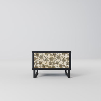 ALMONDINE SONGBIRD Nightstand in Black Finish