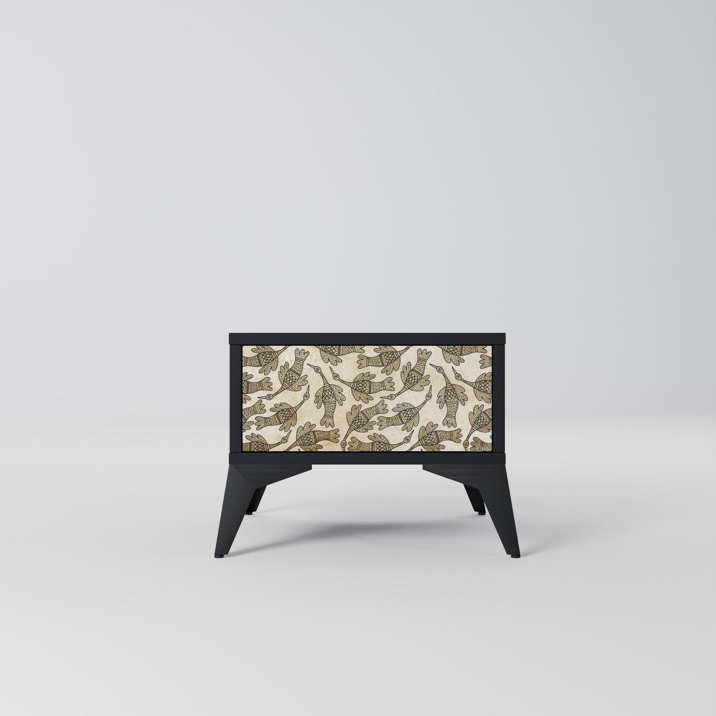 ALMONDINE SONGBIRD Nightstand in Black Finish