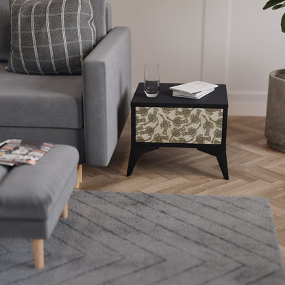 ALMONDINE SONGBIRD Nightstand in Black Finish