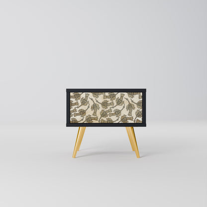 ALMONDINE SONGBIRD Nightstand in Black Finish