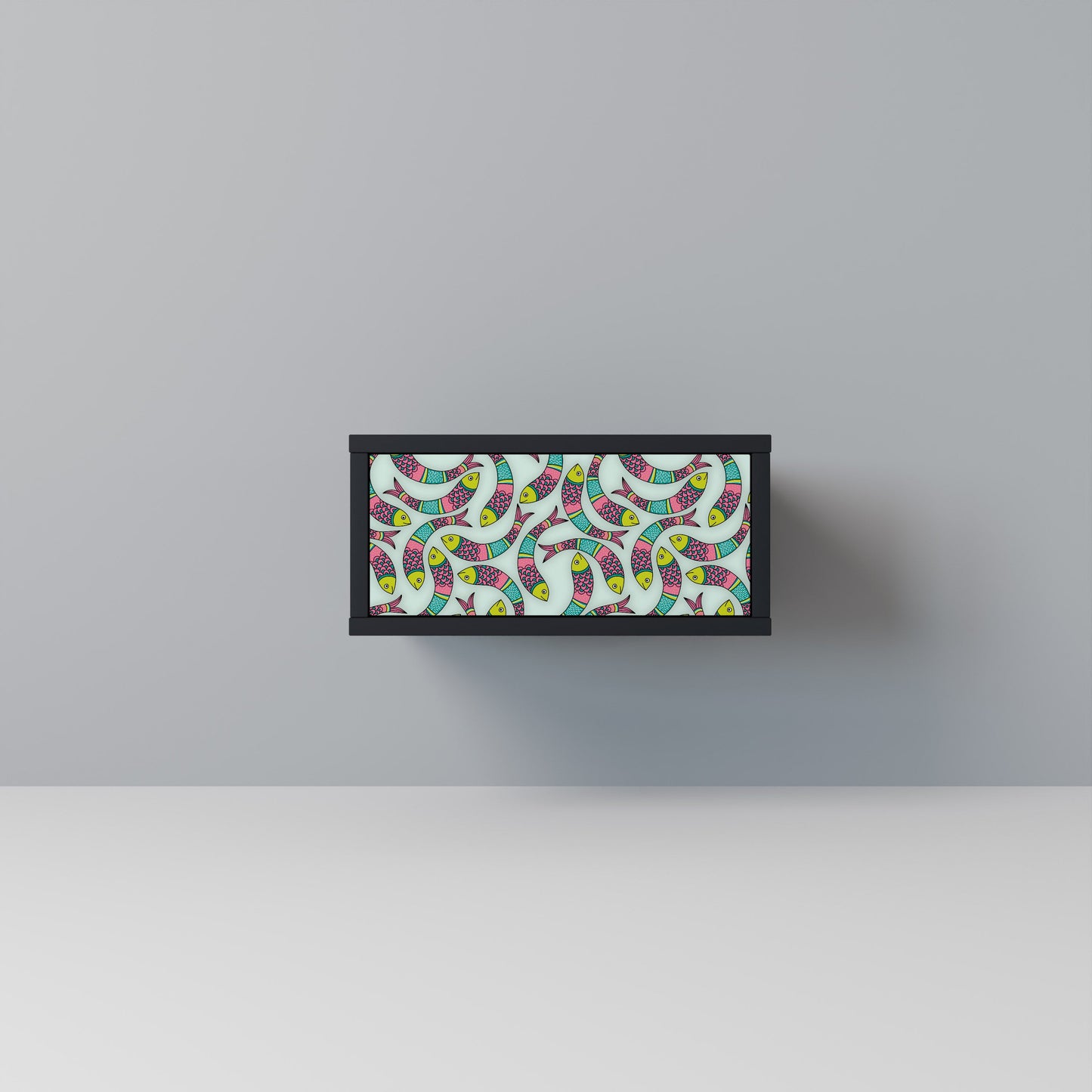 INDIAN FISH Comodino in Finitura Nera