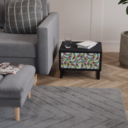 INDIAN FISH Comodino in Finitura Nera